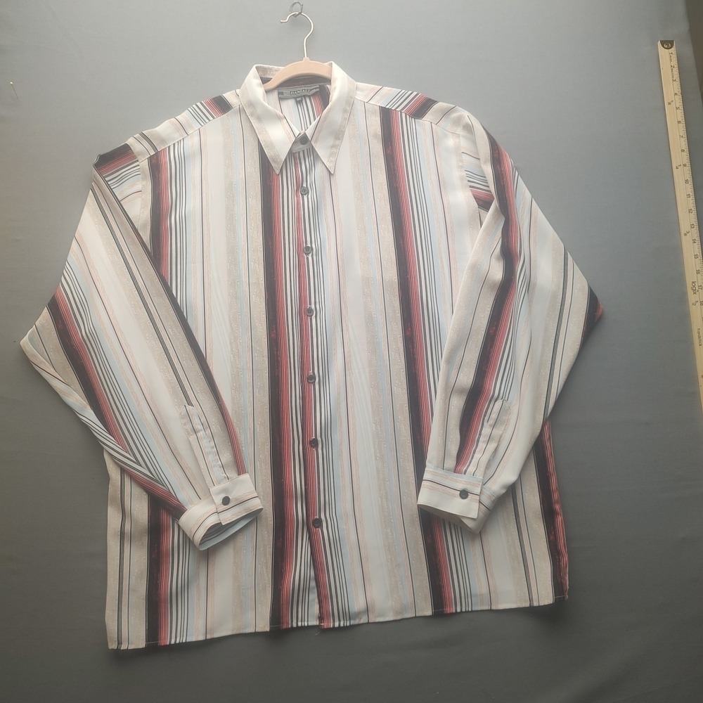 Daniali Men's Casual‎ Button Up Shirt Multi-color Size 2X Made In USA